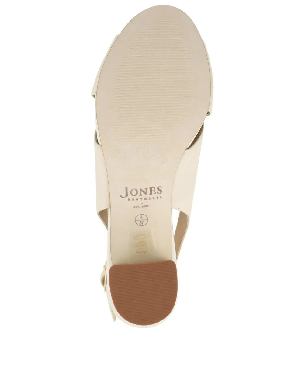 Leather Block Heel Slingback Sandals