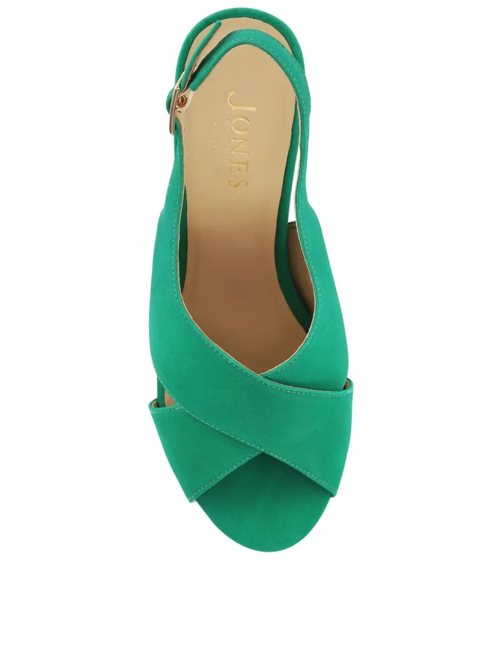 Leather Block Heel Slingback Sandals