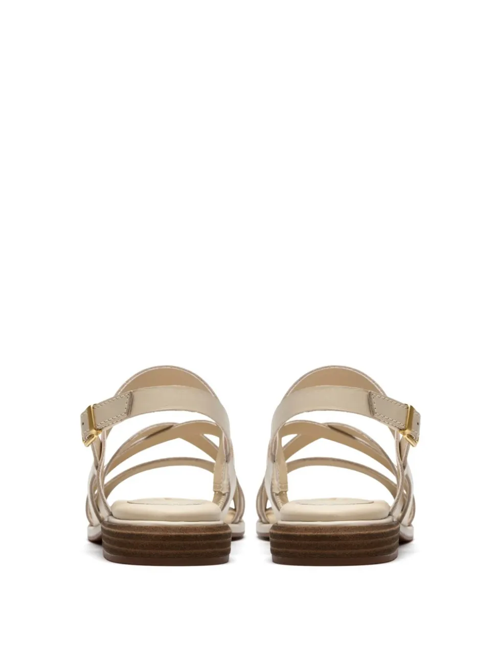 Leather Block Heel Square Toe Sandals