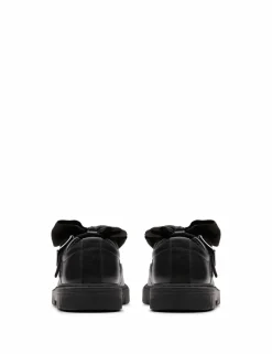 Leather Bow School Shoes (10 Small-2½ Large)
