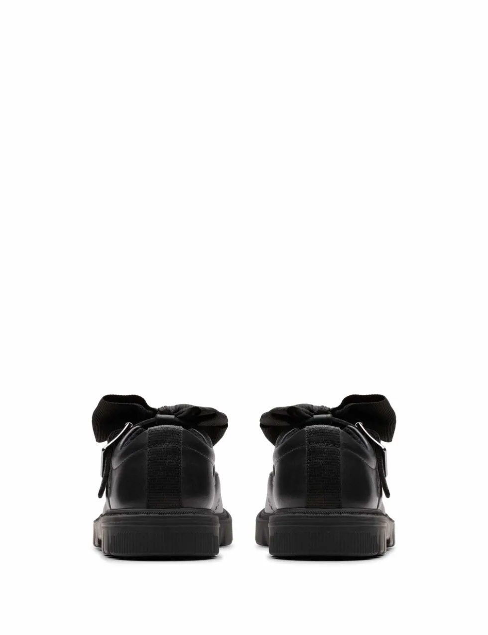 Leather Bow School Shoes (10 Small-2½ Large)