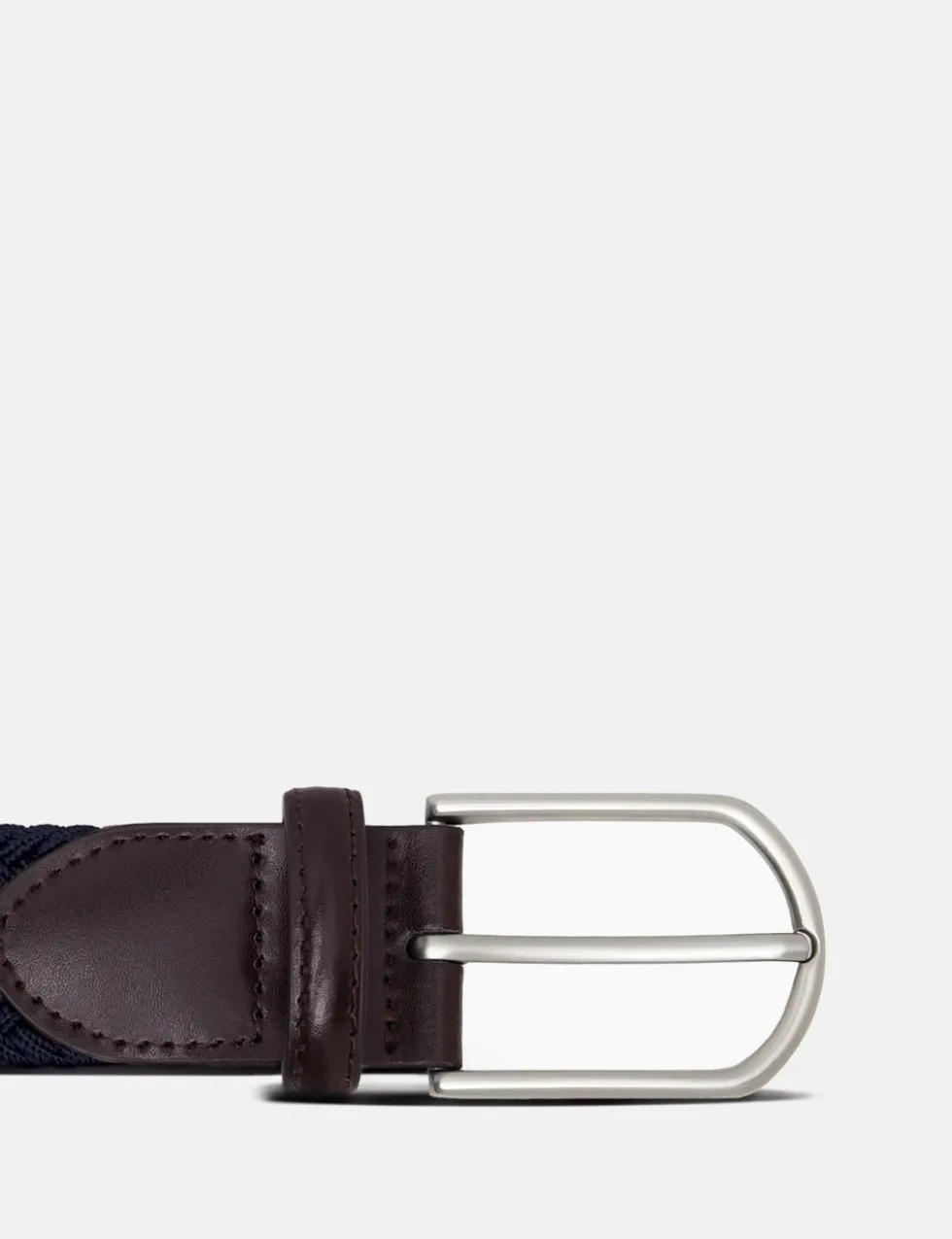 Leather Braided Stretch Belt