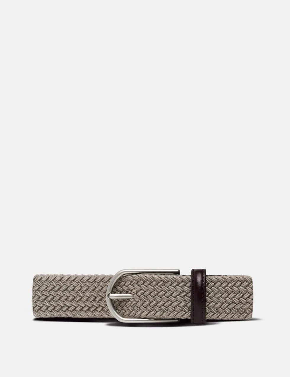 Leather Braided Stretch Belt
