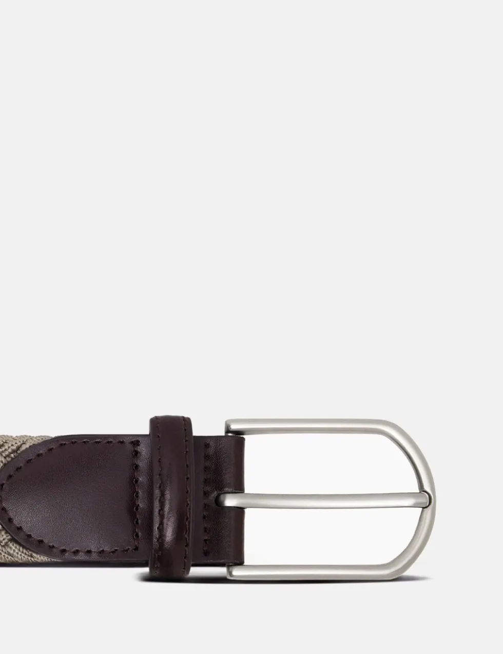Leather Braided Stretch Belt