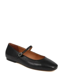 Leather Buckle Flat Pumps