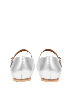 Leather Buckle Flat Pumps