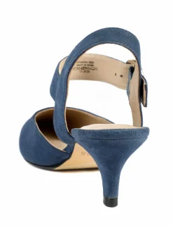 Leather Buckle Kitten Heel Court Shoes