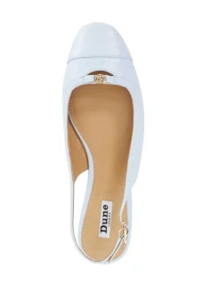 Leather Buckle Slingback Ballet Pumps
