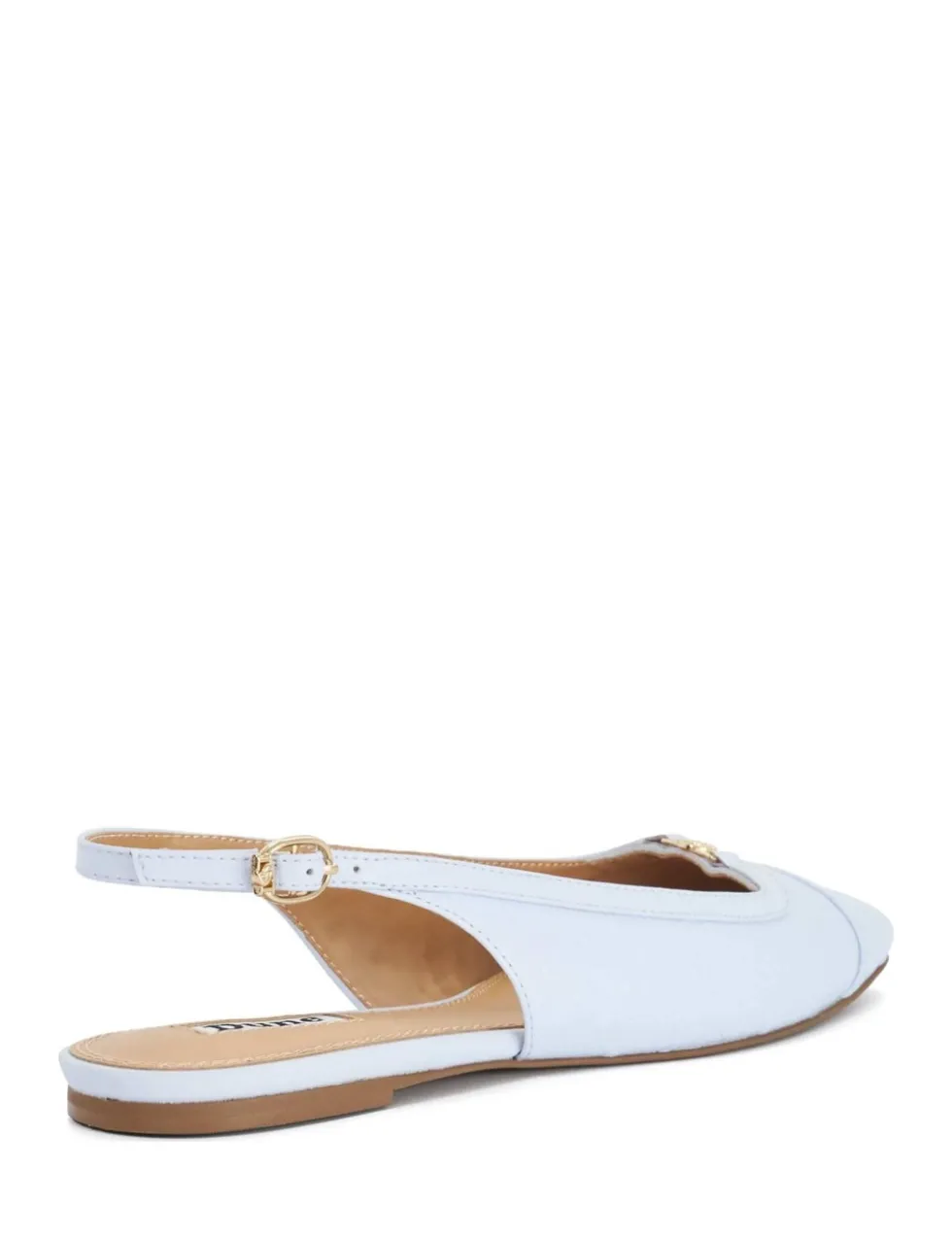 Leather Buckle Slingback Ballet Pumps