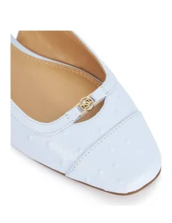 Leather Buckle Slingback Ballet Pumps