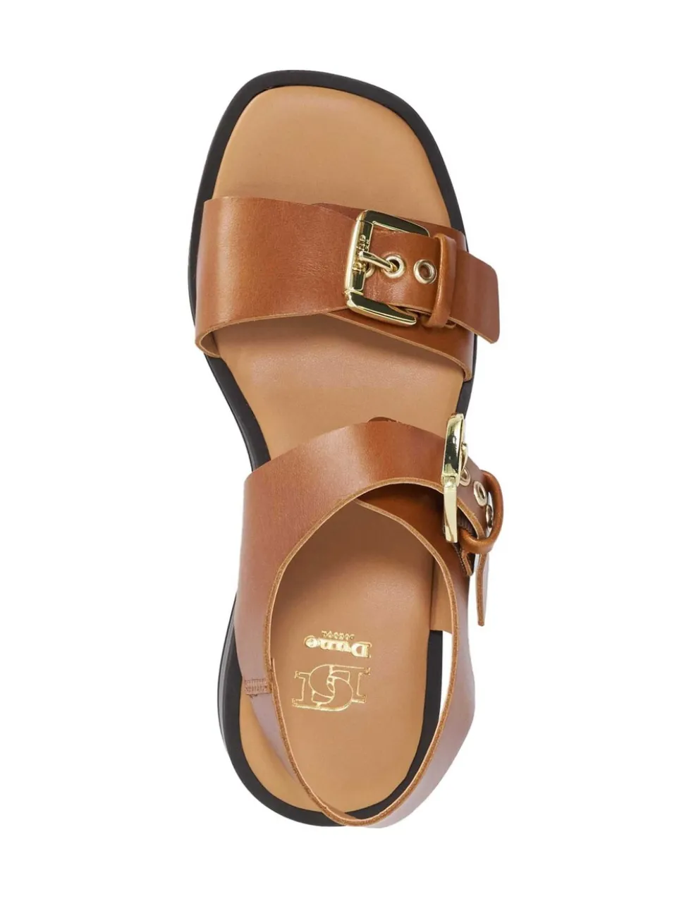 Leather Buckle Strappy Wedge Sandals