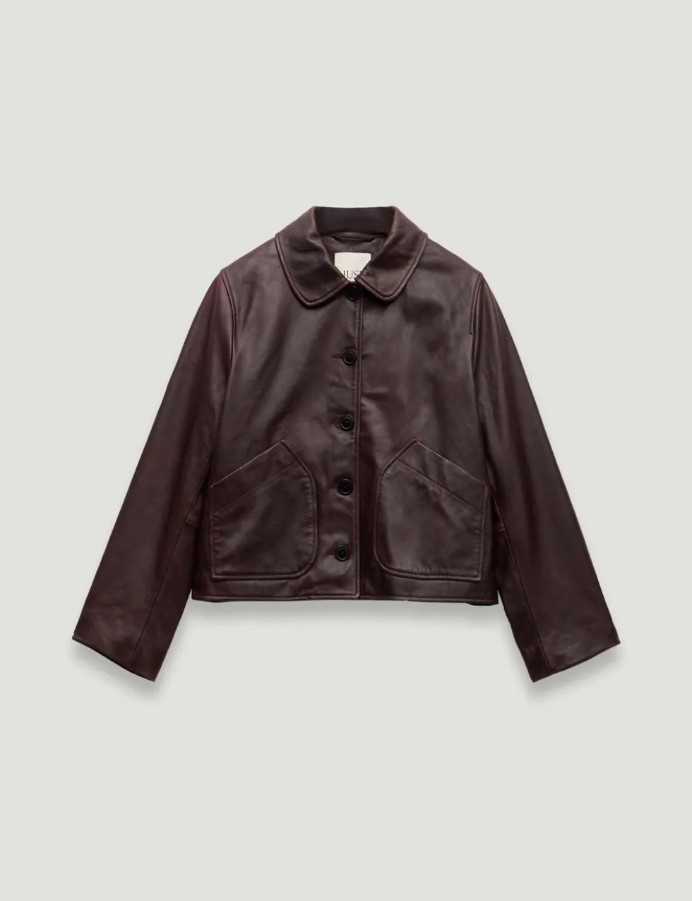 Leather Collared Jacket