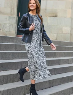 Leather Collarless Jacket