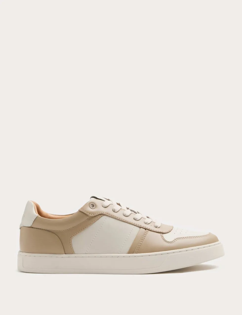 Leather Colour Block Trainers