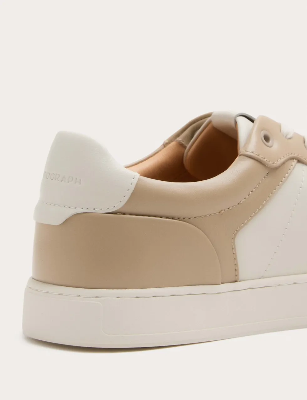 Leather Colour Block Trainers