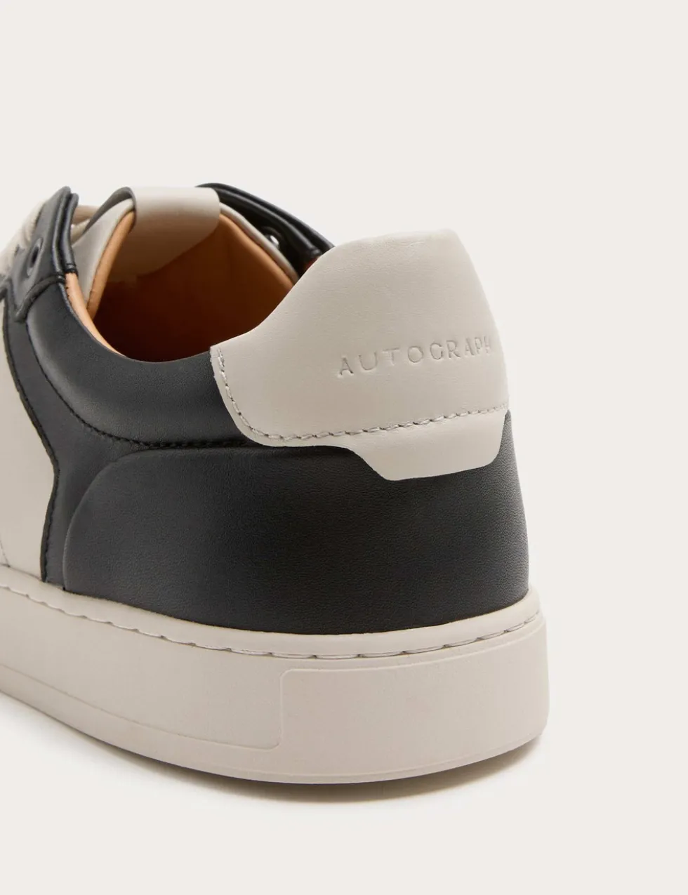 Leather Colour Block Trainers