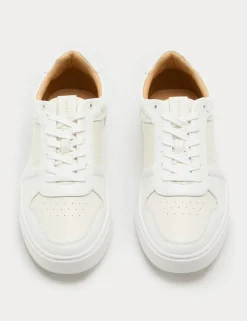 Leather Colour Block Trainers