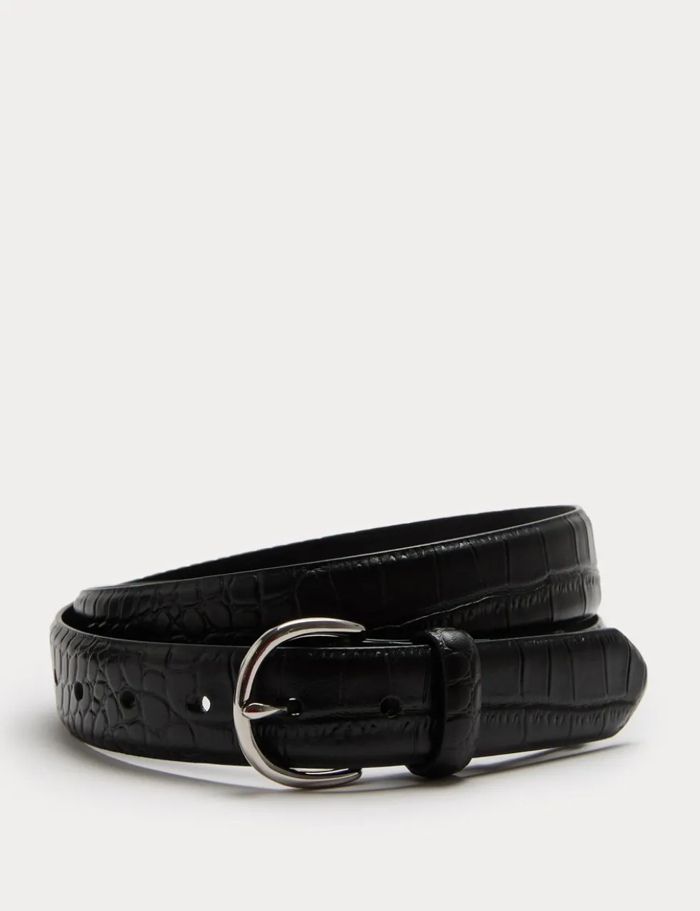 Leather Croc Texture New Buckle Belt