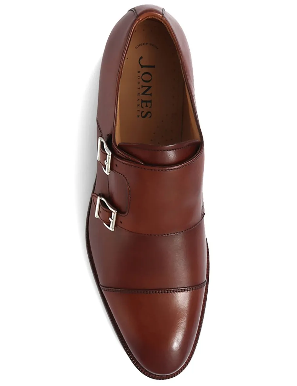 Leather Double Monk Strap Shoes