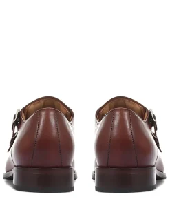 Leather Double Monk Strap Shoes