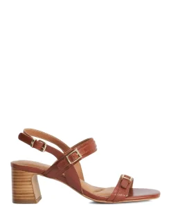 Leather Double Strap Buckle Sandals