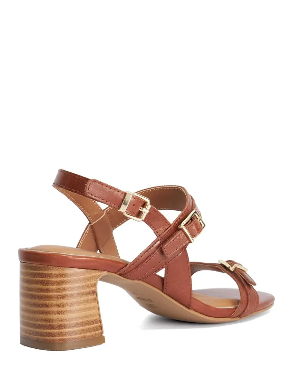 Leather Double Strap Buckle Sandals