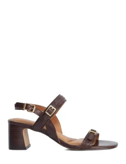 Leather Double Strap Buckle Sandals