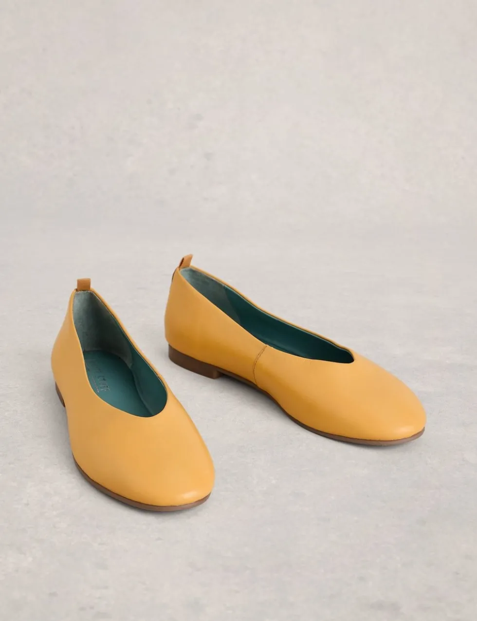 Leather Flat Ballerina Pumps