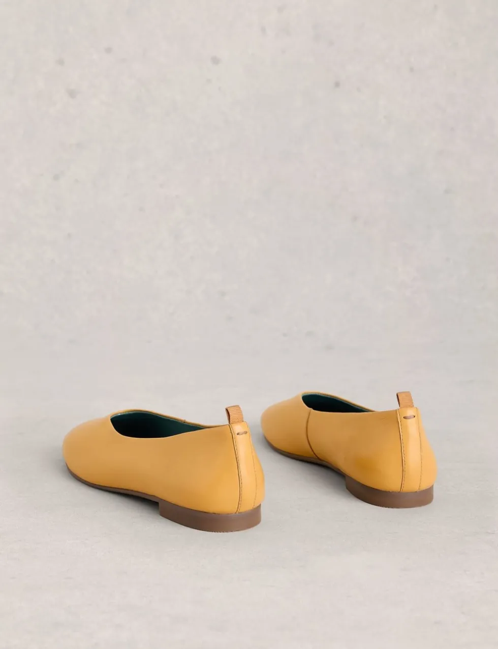 Leather Flat Ballerina Pumps