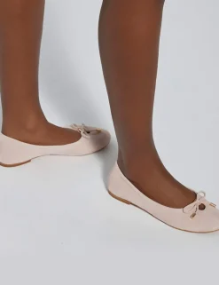 Leather Flat Ballet Pumps