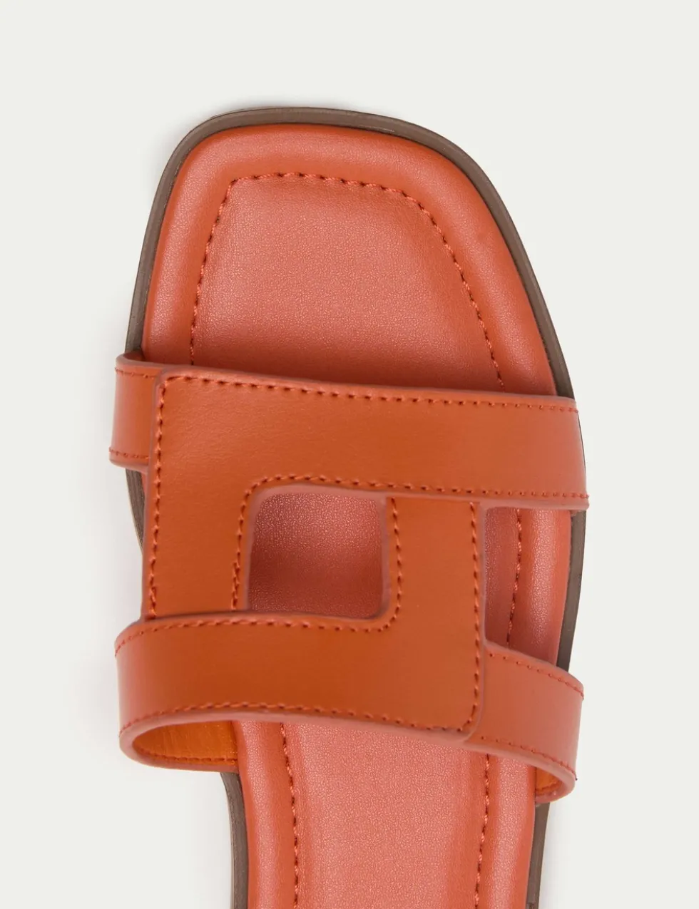 Leather Flat Mule Sandals