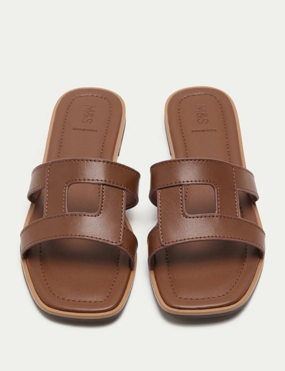 Leather Flat Mule Sandals