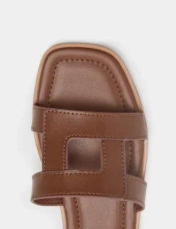 Leather Flat Mule Sandals