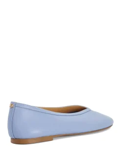 Leather Flat Round Toe Ballet Pumps