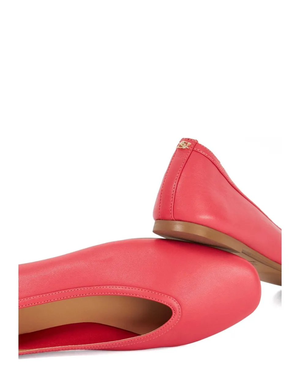 Leather Flat Round Toe Ballet Pumps