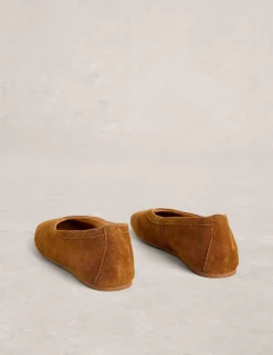Leather Flat Square Toe Ballerina Pumps