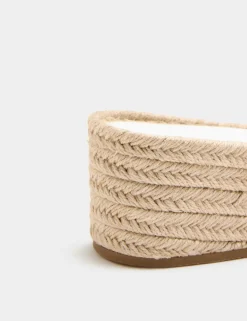Leather Flatform Espadrille Mules