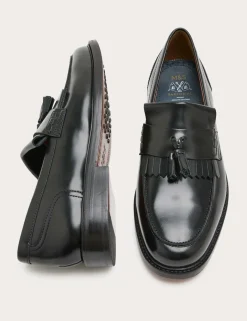 Leather Fringed Loafers