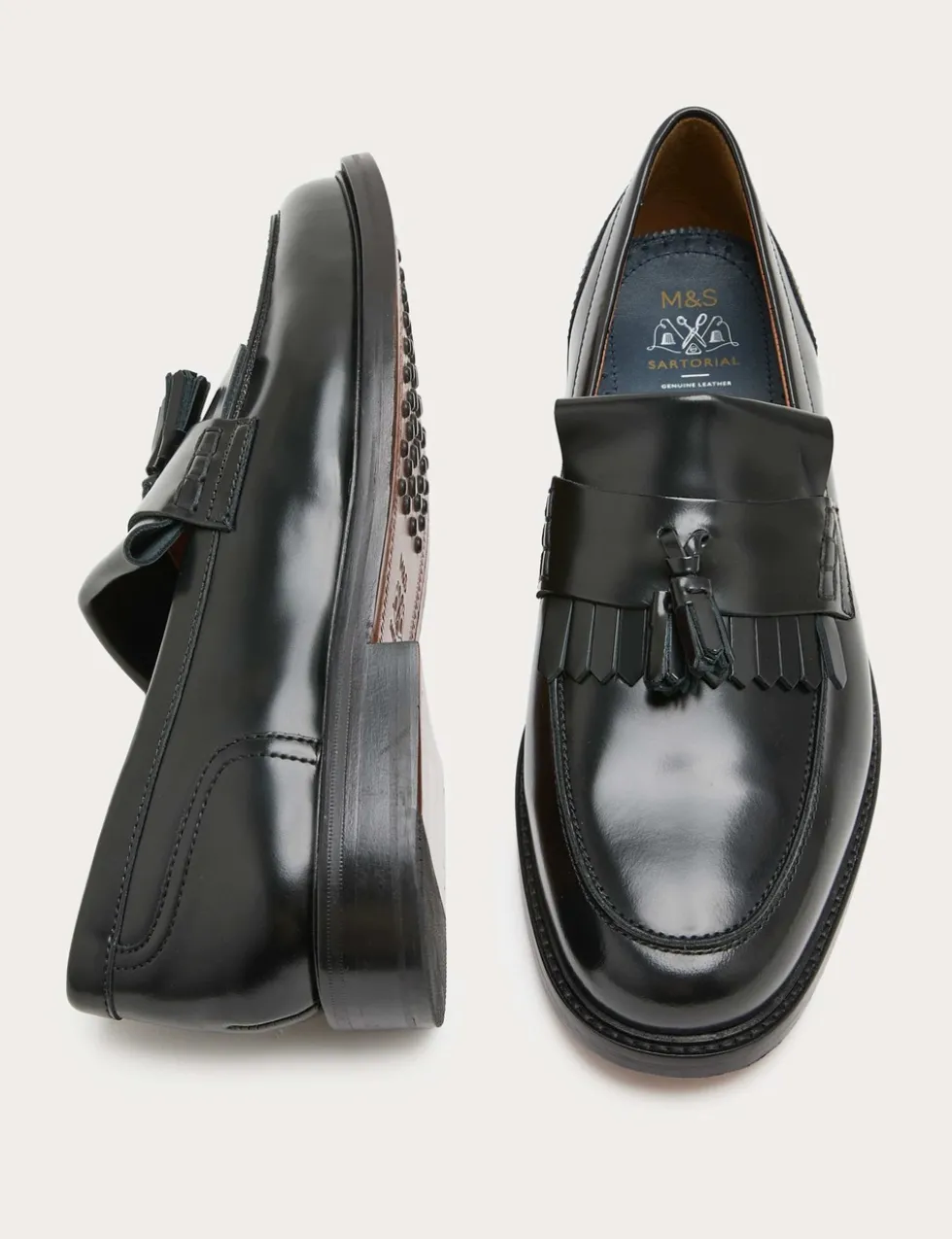 Leather Fringed Loafers
