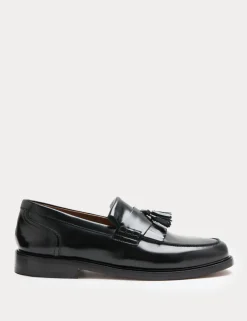 Leather Fringed Loafers
