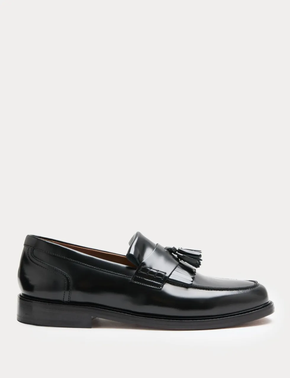 Leather Fringed Loafers