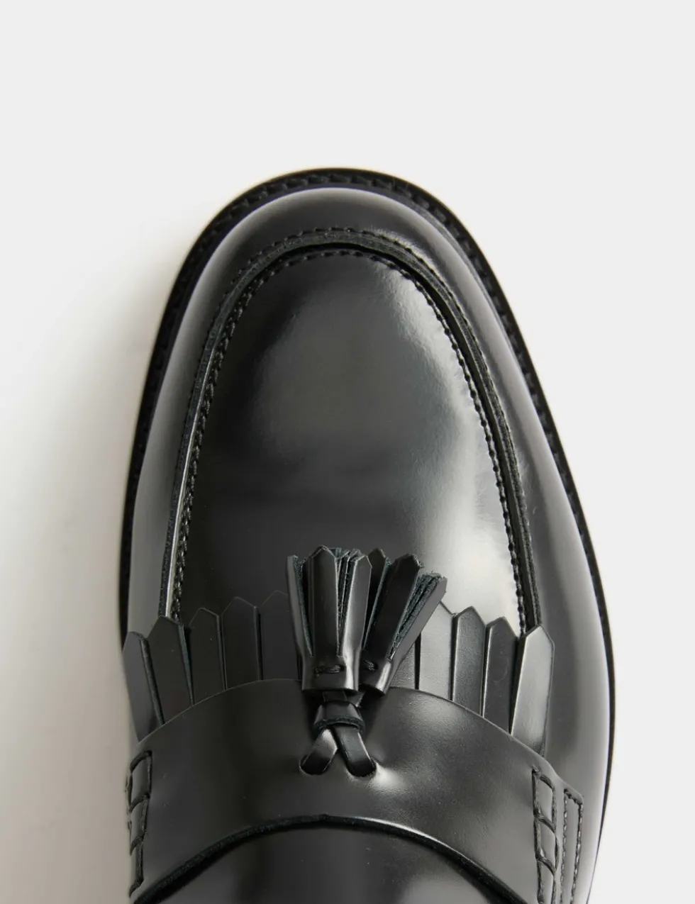 Leather Fringed Loafers
