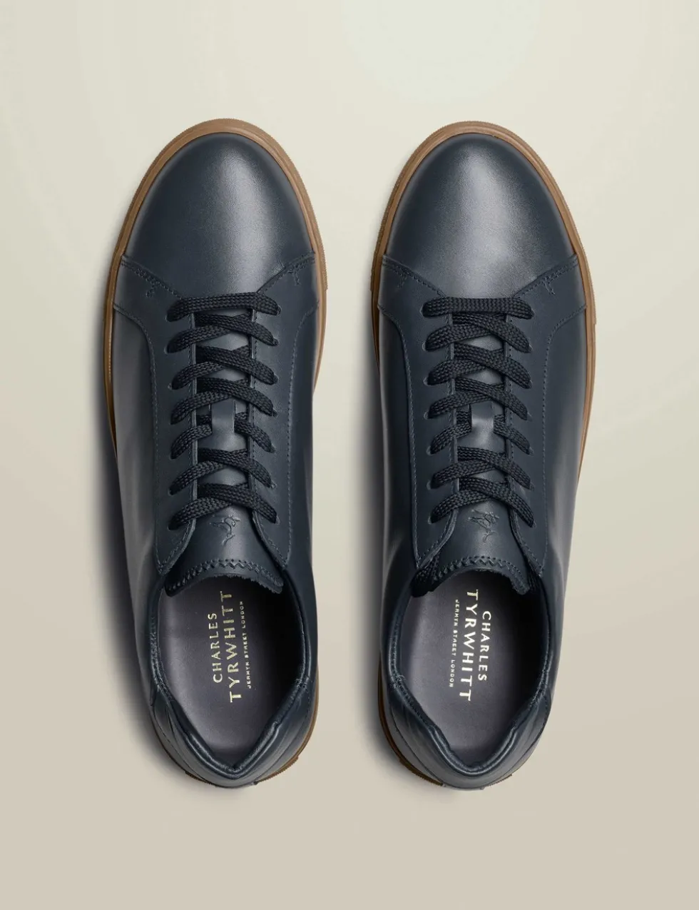 Leather Gum Sole Trainers