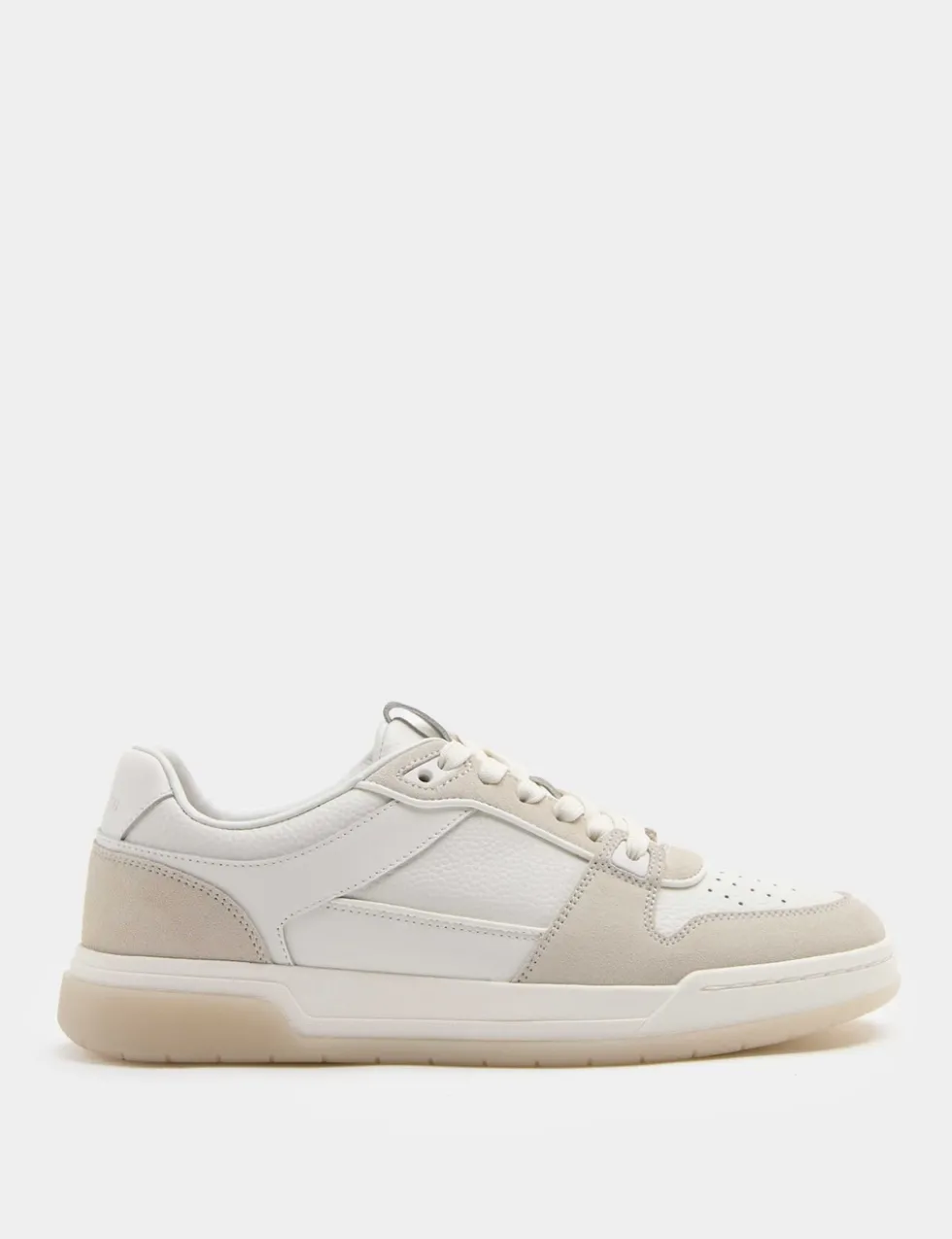 Leather Lace Up Casual Trainers