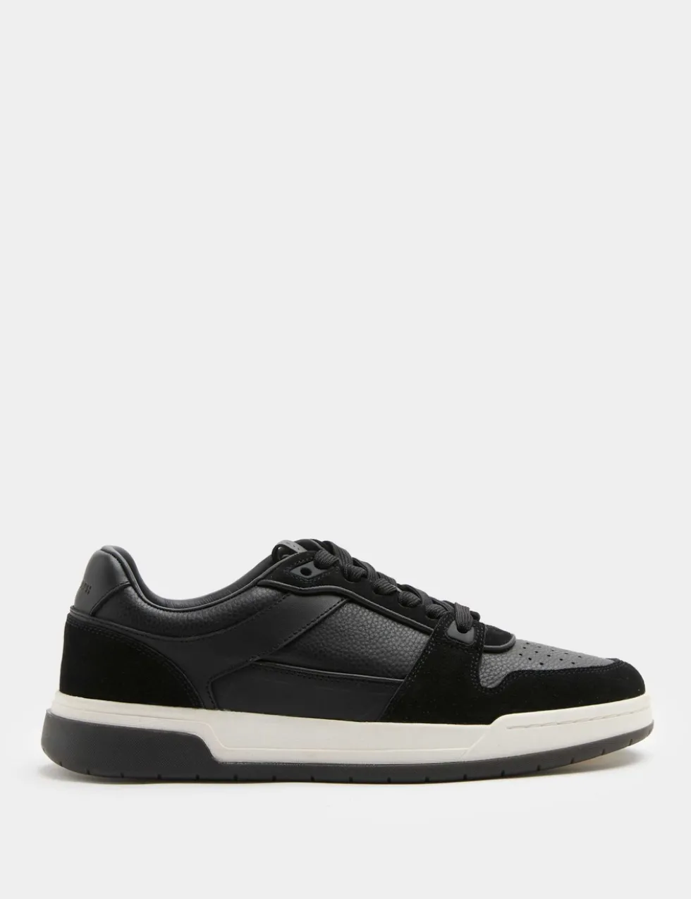 Leather Lace Up Casual Trainers