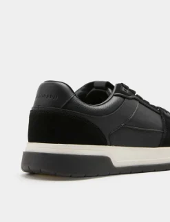 Leather Lace Up Casual Trainers