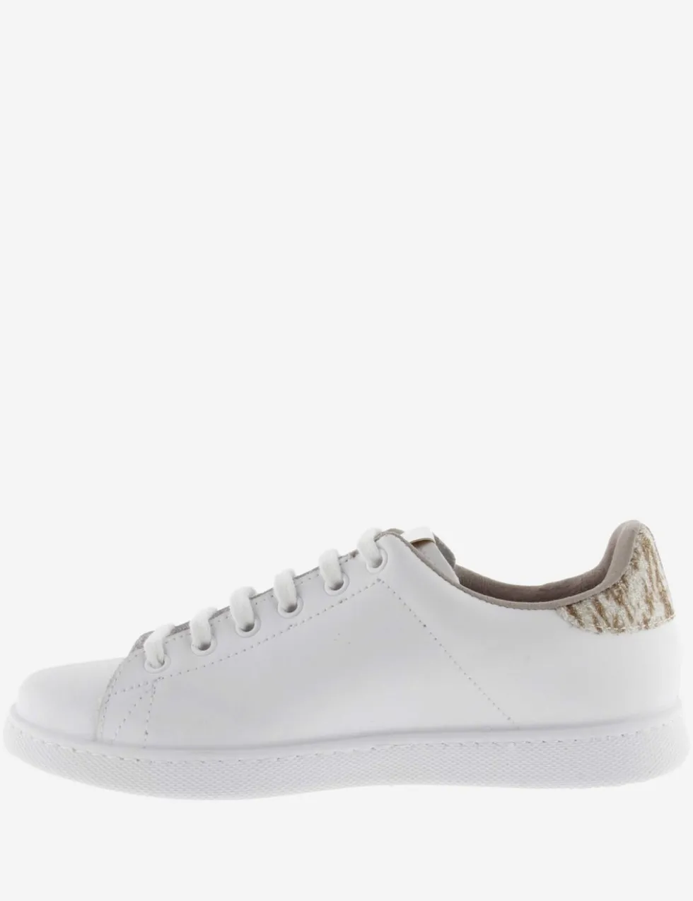 Leather Lace Up Glitter Side Detail Trainers