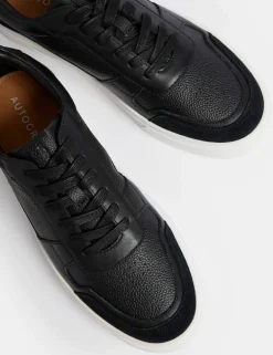Leather Lace Up Performance Trainers with Freshfeet™