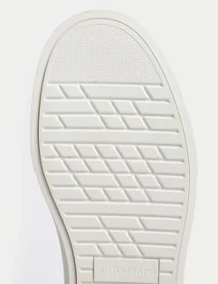 Leather Lace Up Performance Trainers with Freshfeet™