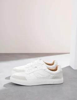 Leather Lace Up Performance Trainers with Freshfeet™